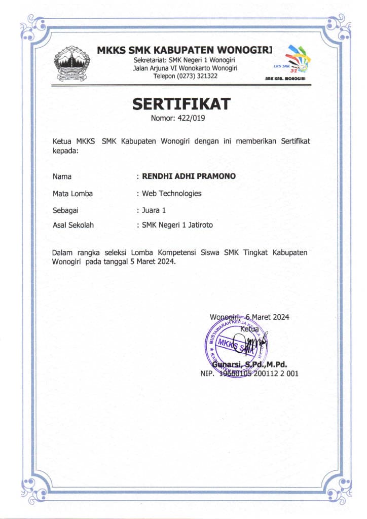 LKS Web Technologies Kab 2024